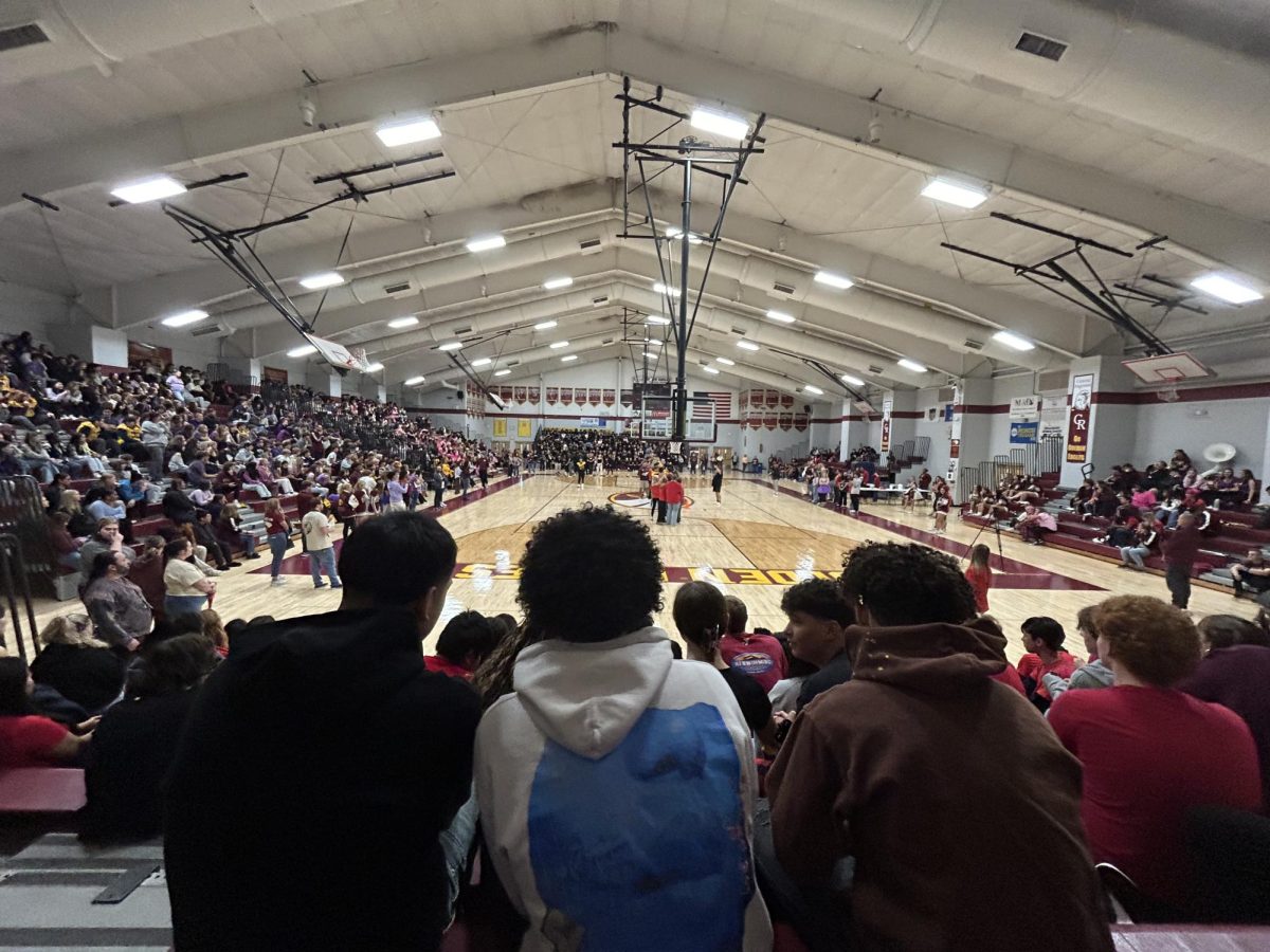 Pep Rally view from the back of the Senior section. 